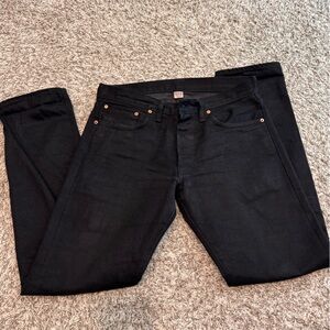 Double RL Slim Fit Black Selvedge Jean
